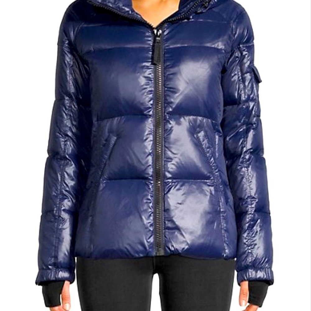 S13 New York Navy Quilted Down Puffer Jacket, size L, perfect condition!